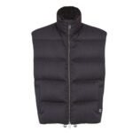 FENDI VEST BLACK WOOL TWILL GILET
