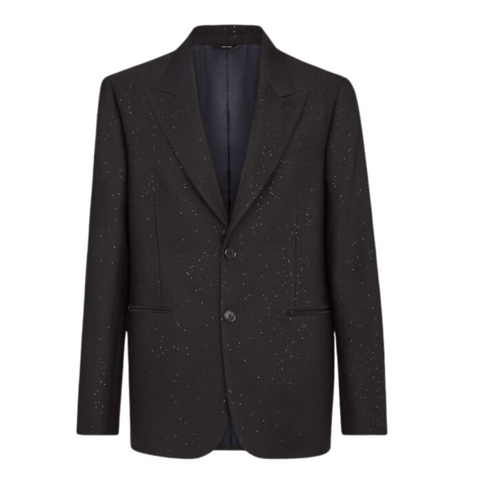 FENDI JACKET BLACK WOOL BLAZER WITH SEQUINS (Copy)
