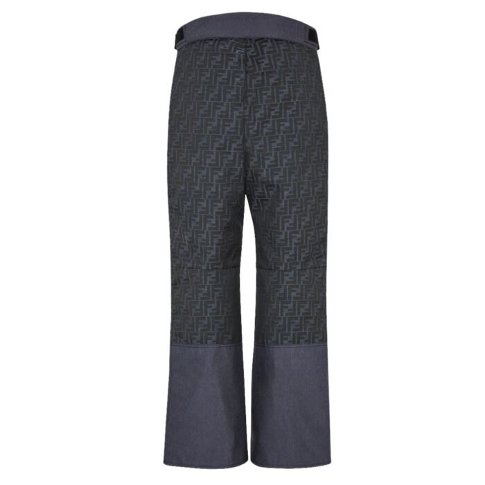 FENDI SKI BLUE FF JACQUARD PANTS