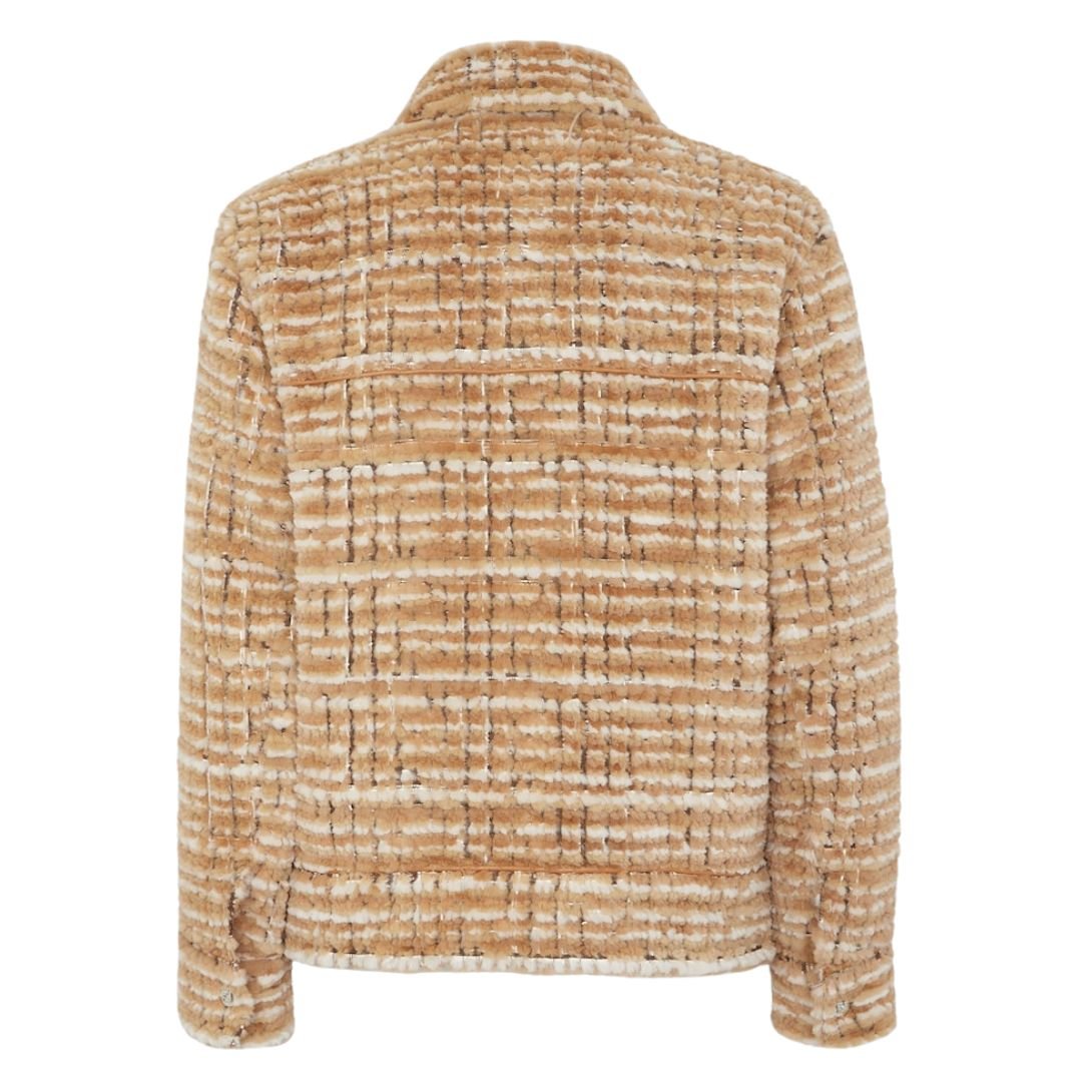 5 FENDI BROWN LEATHER AND MINK JACKET