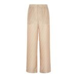 FENDI BEIGE FF SILK PANTS
