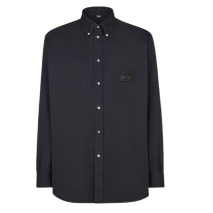 FENDI JEANS BLACK DENIM SHIRT