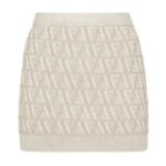 FENDI FF CASHMERE AND WOOL MINI SKIRT