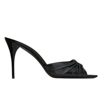 SAINT LAURENT BABYLONE MULES IN SMOOTH LEATHER