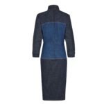 FENDI BLUE TWO TONE DENIM DRESS