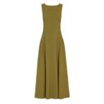 FENDI GREEN SABLÉ DRESS