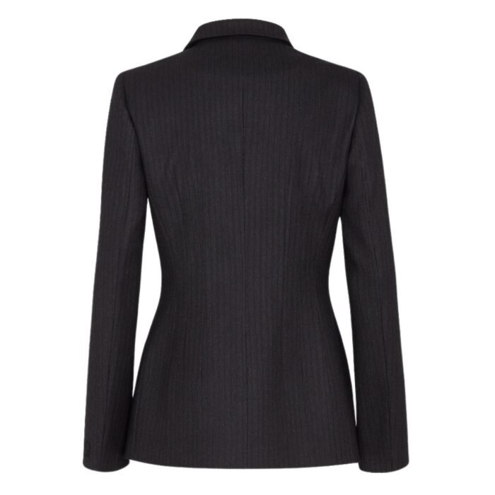 FENDI JACKET BLACK PINSTRIPED WOOL BLAZER