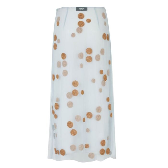 FENDI EMBROIDERED TULLE SKIRT