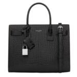 SAINT LAURENT SAC DE JOUR IN CROCODILE EMBOSSED LEATHER NANO