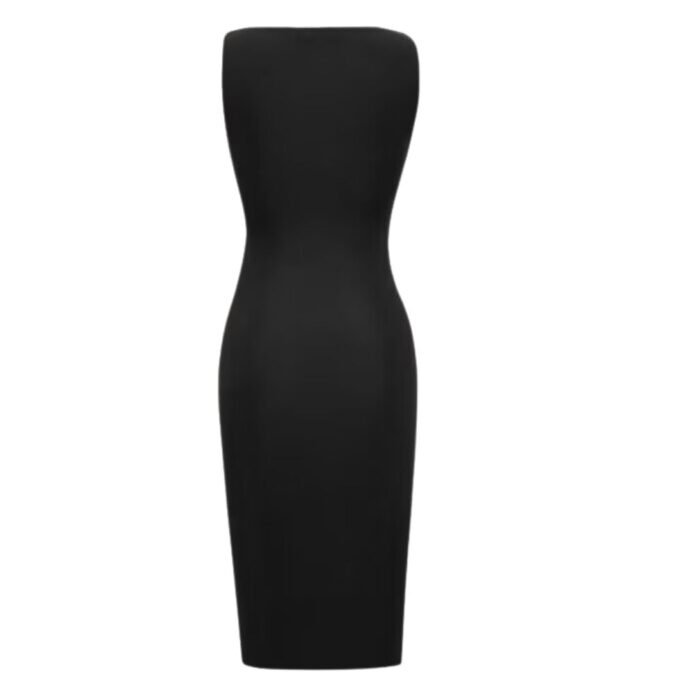 SAINT LAURENT COWLNECK DRESS IN KNIT