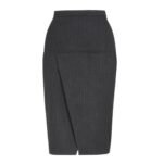 FENDI PINSTRIPED WOOL SKIRT