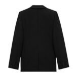 SAINT LAURENT TUXEDO JACKET IN GRAIN DE POUDRE