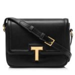 TOM FORD SMOOTH LEATHER WALLIS SMALL SHOULDER BAG CAPPUCCINO