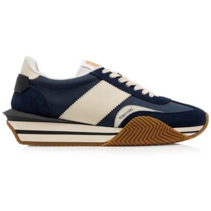 TOM FORD SUEDE TECHNICAL FABRIC JAMES SNEAKER EBONY/ IVORY