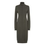 FENDI DRESS DARK GREEN CASHMERE