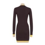 FENDI DARK PURPLE WOOL DRESS