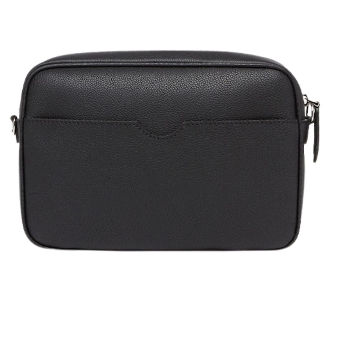 6 FENDI ROMA CAMERA CASE BLACK LEATHER BAG