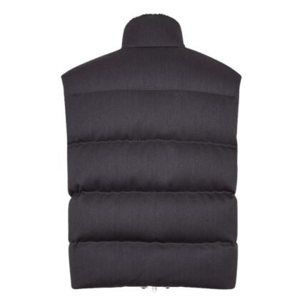 FENDI VEST BLACK WOOL TWILL GILET