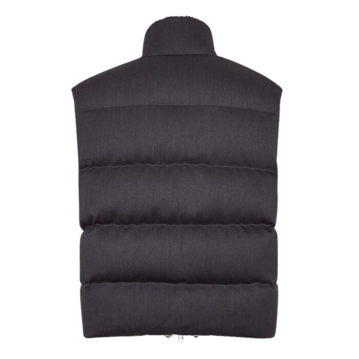 FENDI VEST BLACK WOOL TWILL GILET