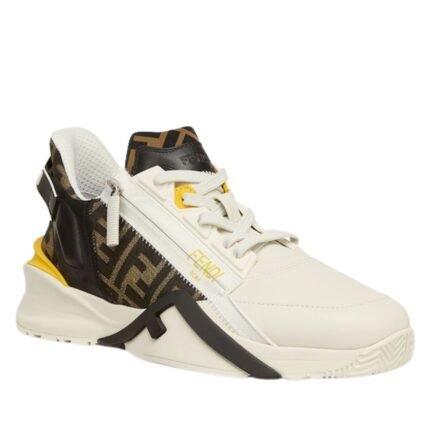 FENDI FLOW SNEAKERS LEATHER LOW-TOPS