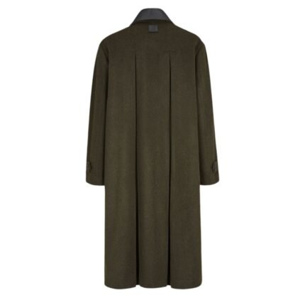 FENDI GREEN MOHAIR AND WOOL COAT