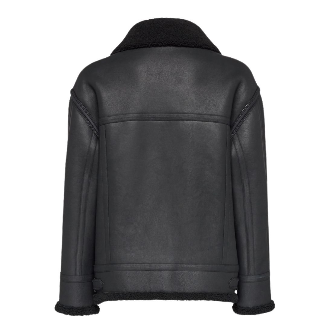 6 FENDI BLACK NYLON WINDBREAKER JACKET