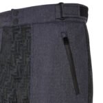 FENDI SKI BLUE FF JACQUARD PANTS