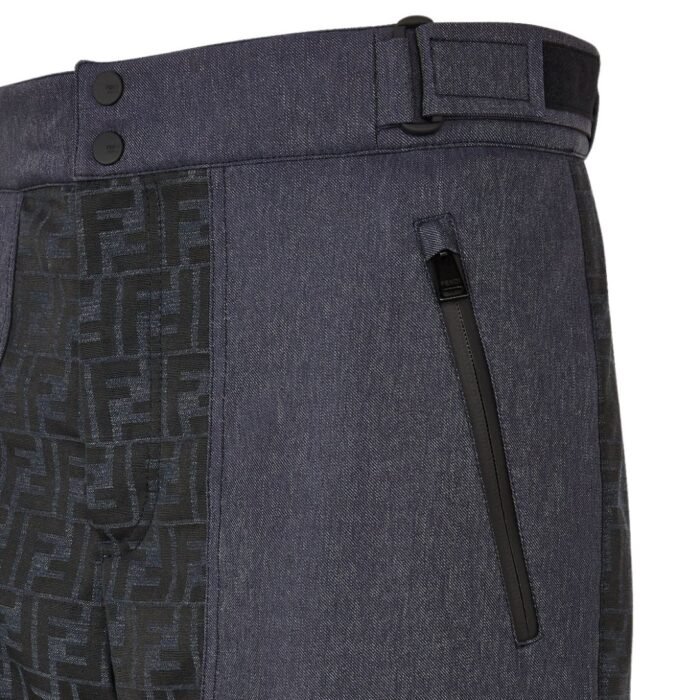 FENDI SKI BLUE FF JACQUARD PANTS