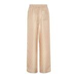 FENDI BEIGE FF SILK PANTS
