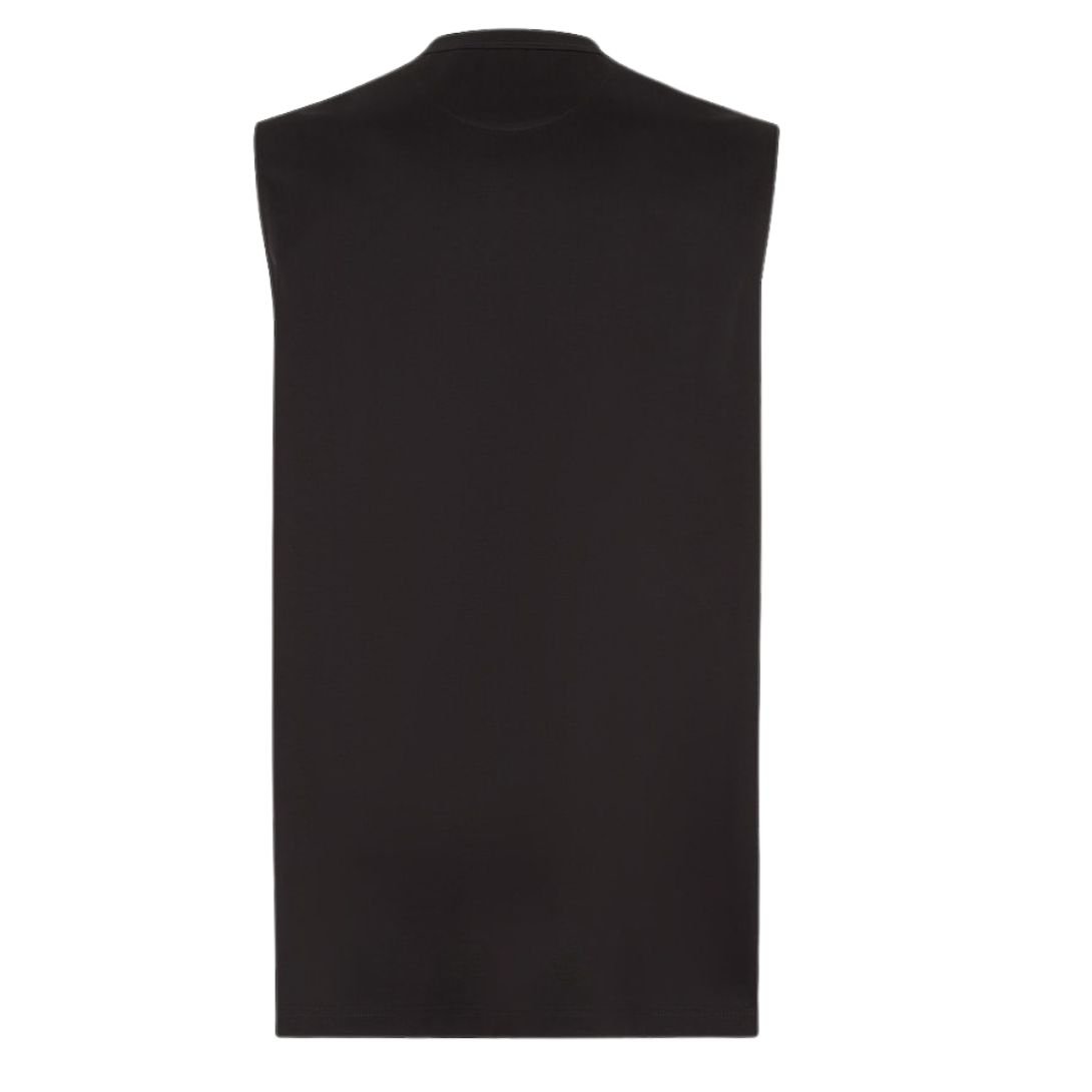 6 FENDI T-SHIRT BLACK COTTON VEST