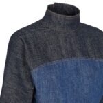 FENDI BLUE TWO TONE DENIM DRESS
