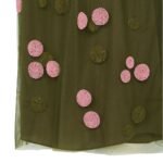 FENDI GREEN EMBROIDERED TULLE DRESS