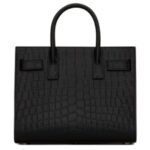 SAINT LAURENT SAC DE JOUR IN CROCODILE EMBOSSED LEATHER NANO