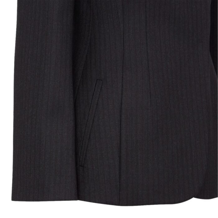 FENDI JACKET BLACK PINSTRIPED WOOL BLAZER