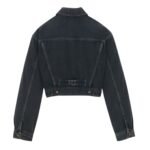 SAINT LAURENT 80S JACKET IN DARK BLUE BLACK DENIM