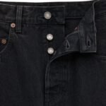 SAINT LAURENT 90S BAGGY JEANS IN BLACK ROCK DENIM