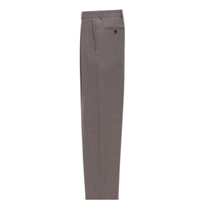 SAINT LAURENT HIGH-WAISTED PANTS IN WOOL CHINÉ