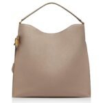 TOM FORD GRAIN LEATHER ALIX LARGE HOBO SILK TAUPE