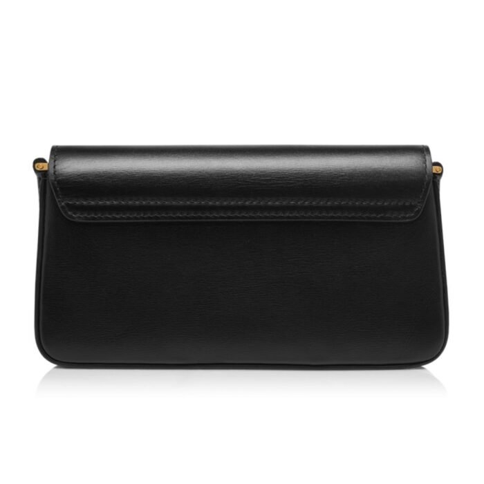 TOM FORD PALMELLATO EFFECT LEATHER MINI BAG BLACK
