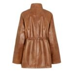 FENDI BLOUSON BROWN LEATHER JACKET