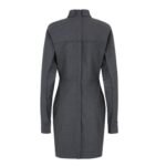 FENDI GRAY PINSTRIPED WOOL DRESS