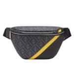FENDI GRAY FABRIC BELT BAG