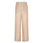 FENDI BEIGE FF SILK PANTS