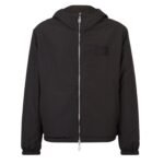 FENDI BLACK NYLON WINDBREAKER JACKET