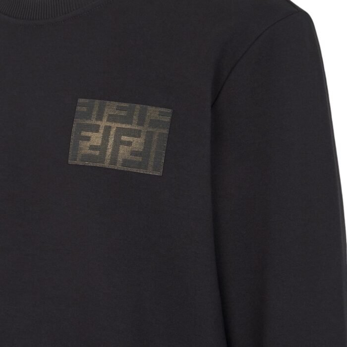 FENDI BLACK JERSEY SWEATSHIRT