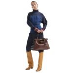 FENDI BLUE TWO TONE DENIM DRESS