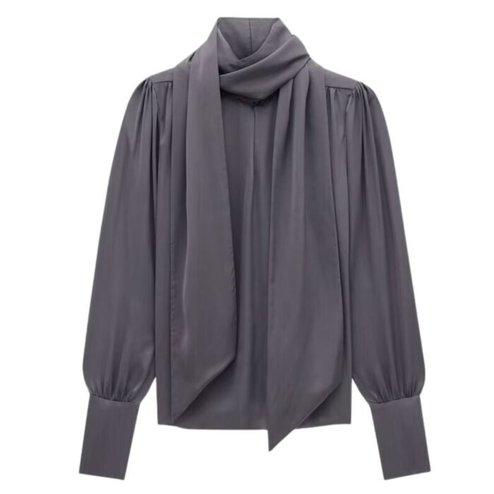 SAINT LAURENT BLOUSE IN SILK CHARMEUSE