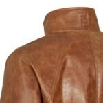 FENDI BLOUSON BROWN LEATHER JACKET