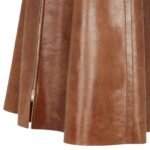 FENDI BROWN LEATHER SKIRT