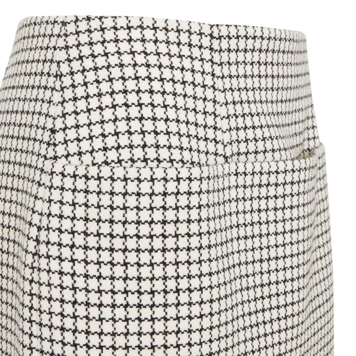 FENDI WHITE CHECK WOOL MINI SKIRT